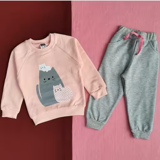 لوز شلوار طرح سه گربه   کد 400