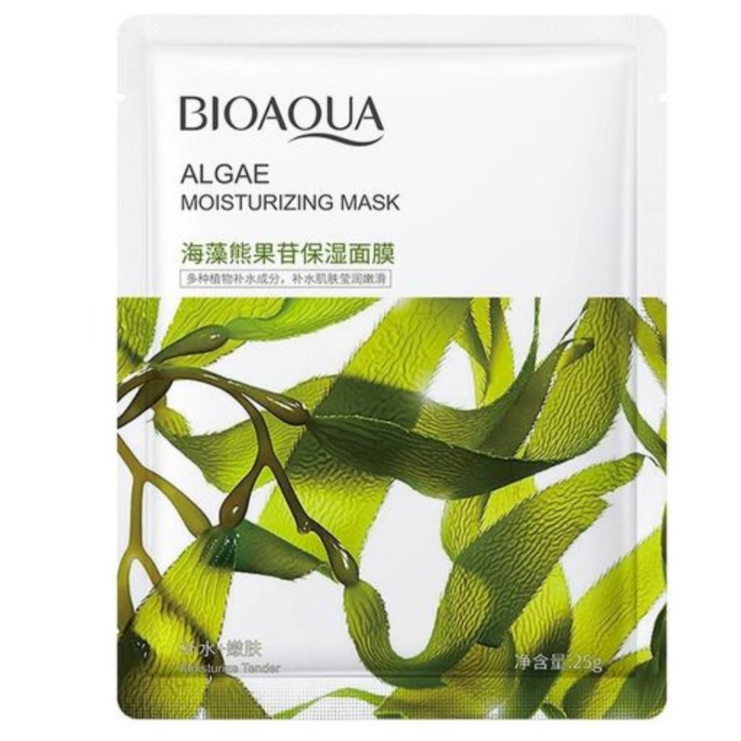 ماسک ورقه ای صورت حاوی جلبک Algae بیوآکوا Bioaqua کاهش منافذ باز پوست