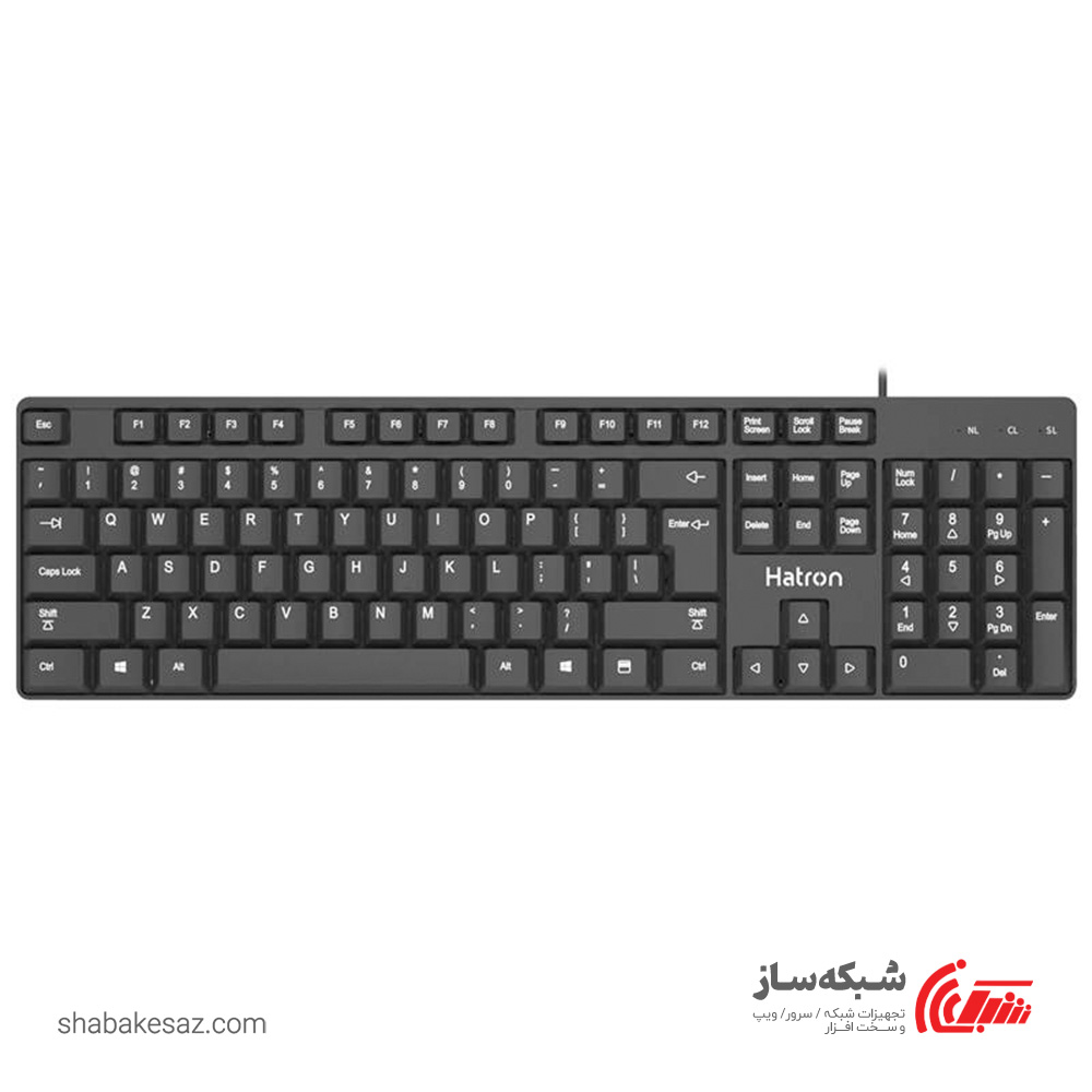 قیمت و خرید کیبورد با سیم هترون Hatron HK201 - شبکه ساز