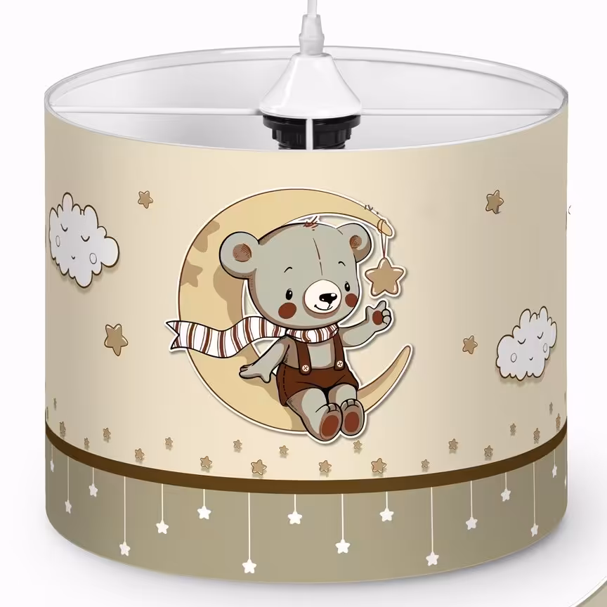 لوستر اتاق کودک طرح خرس و ماه کد 4383