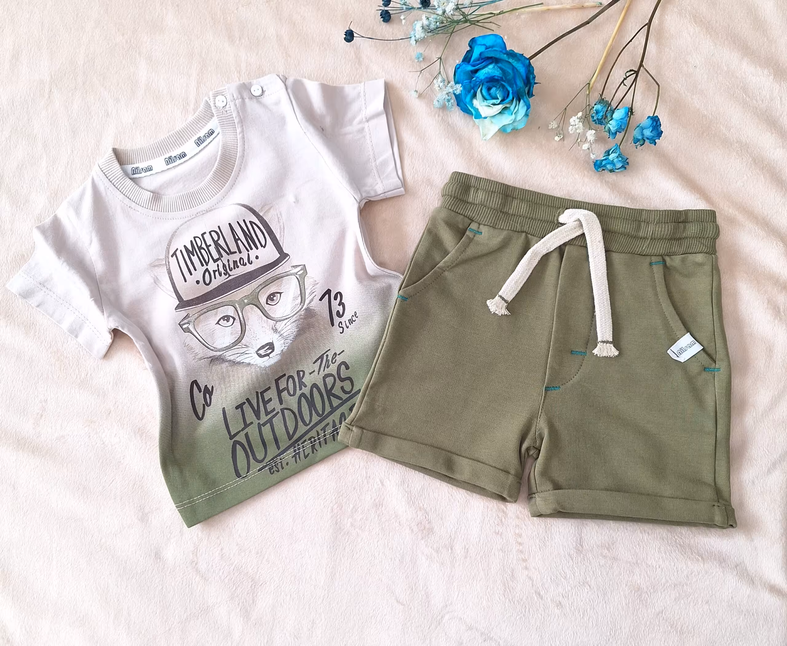 تیشرت شورت پسرانه طرح روباه