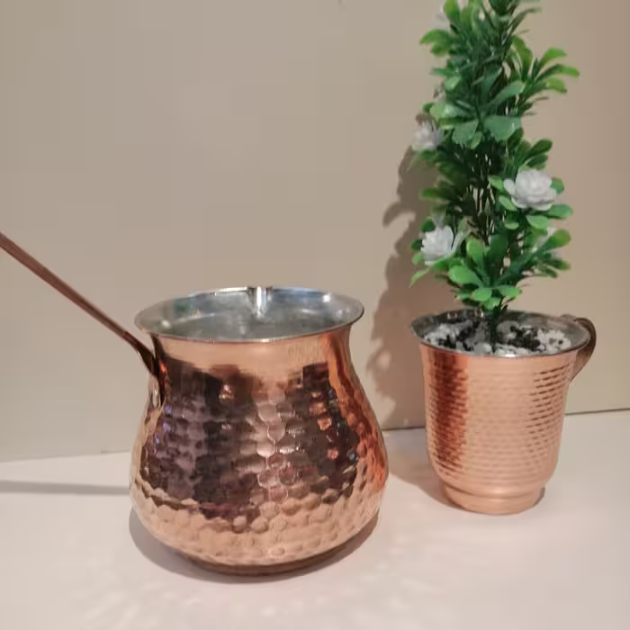 قهوه جوش دسته مسی 