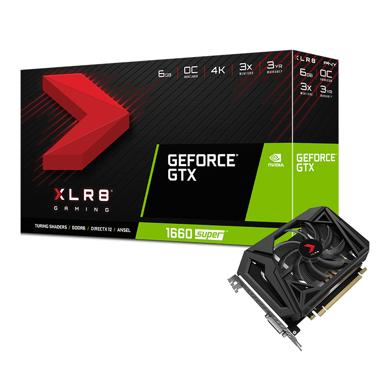 کارت گرافیک پی ان وای مدل GeForce GTX 1660 SUPER XLR8 Gaming OC حافظه 6 گیگابایت