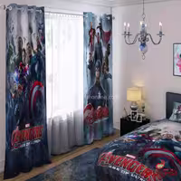 پرده 2 عددی طرح avengers ( انتقام جویان )  کد 15047/1