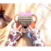 کالیمبا حفره دار  چوبی، خرس تدی طرح فانتزی ، مارک بلوط