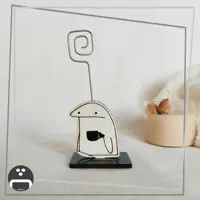 هولدر عکس و یادداشت رومیزی طرح چایی پیکسل ساز/جنس چوب و نقاشی شده/ضدآب