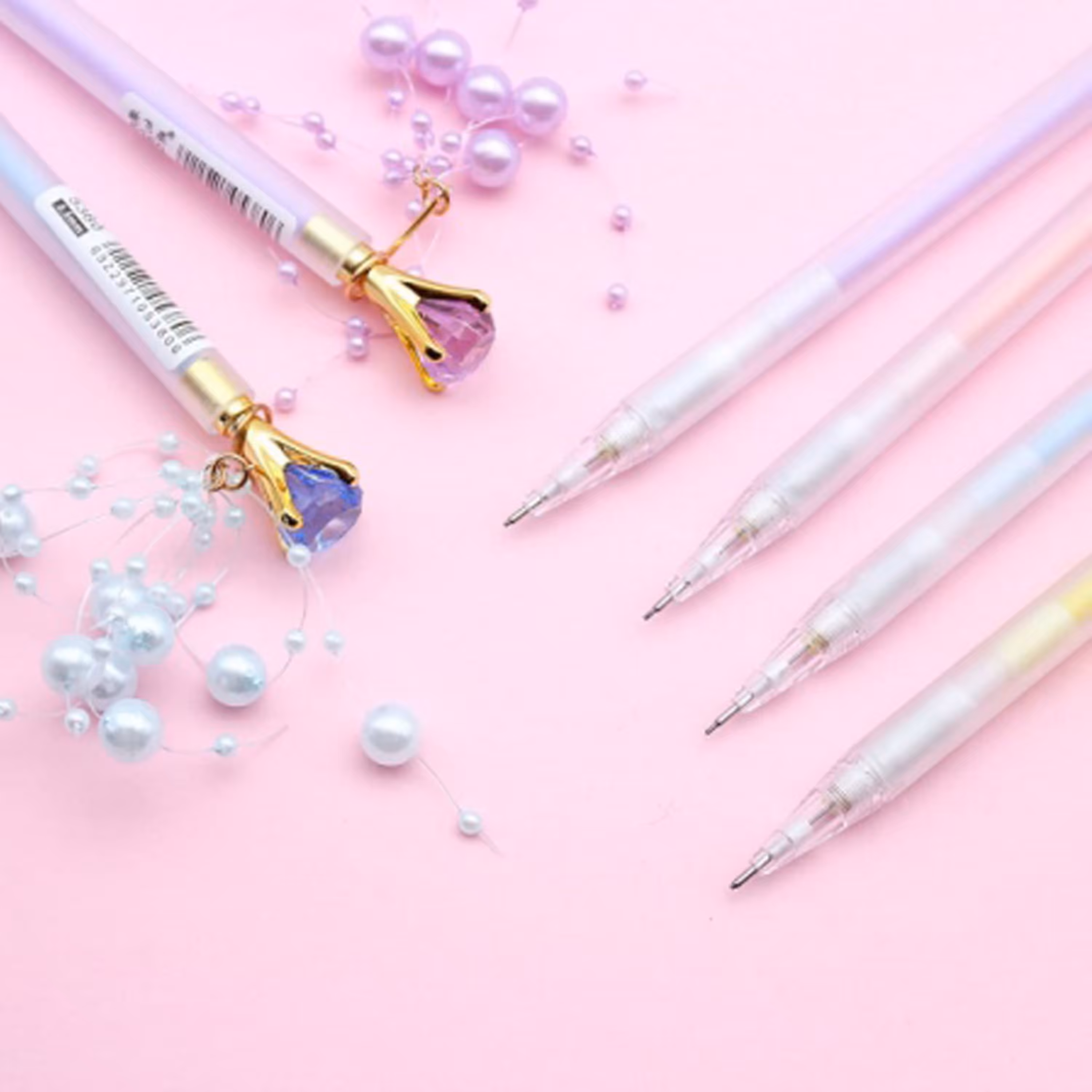 مداد نوکی طرح مروارید رنگ زرد