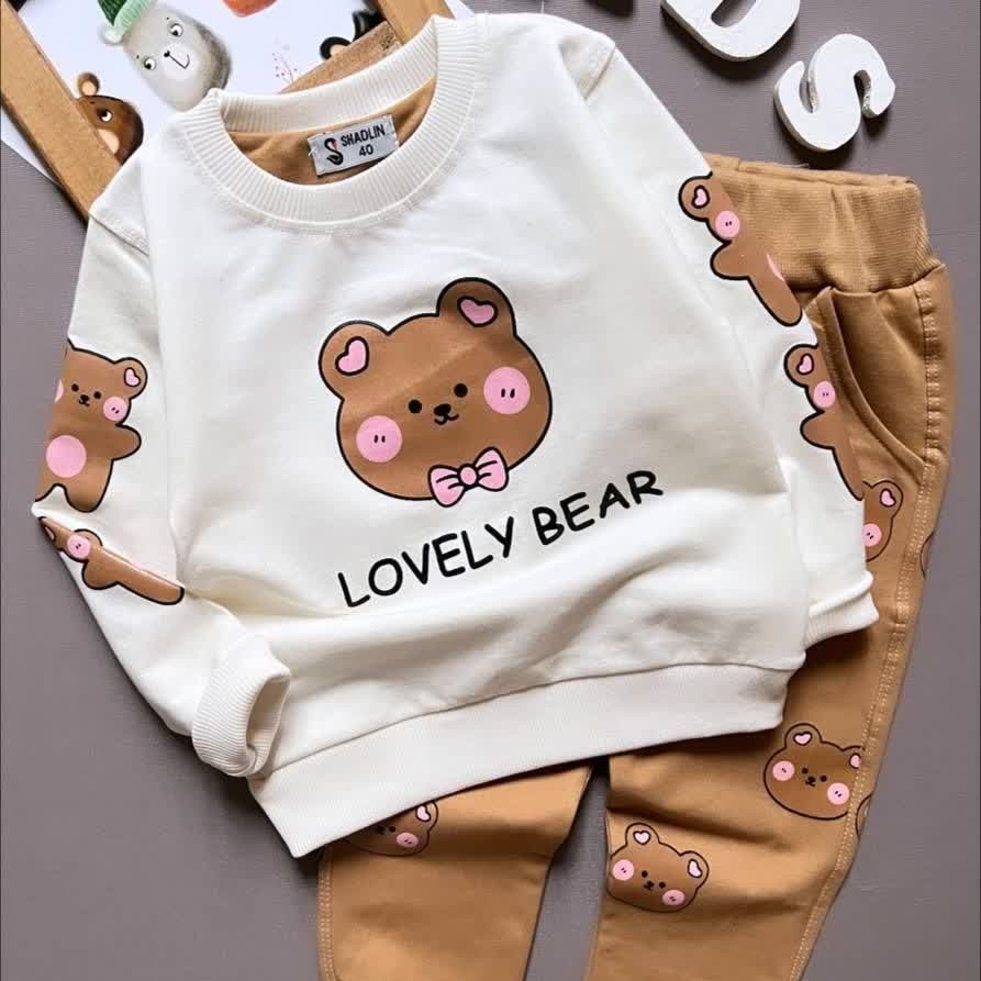 بلوز و شلوار خرس پاپیونی شش ماه تا پنج سال ارسال رایگان 