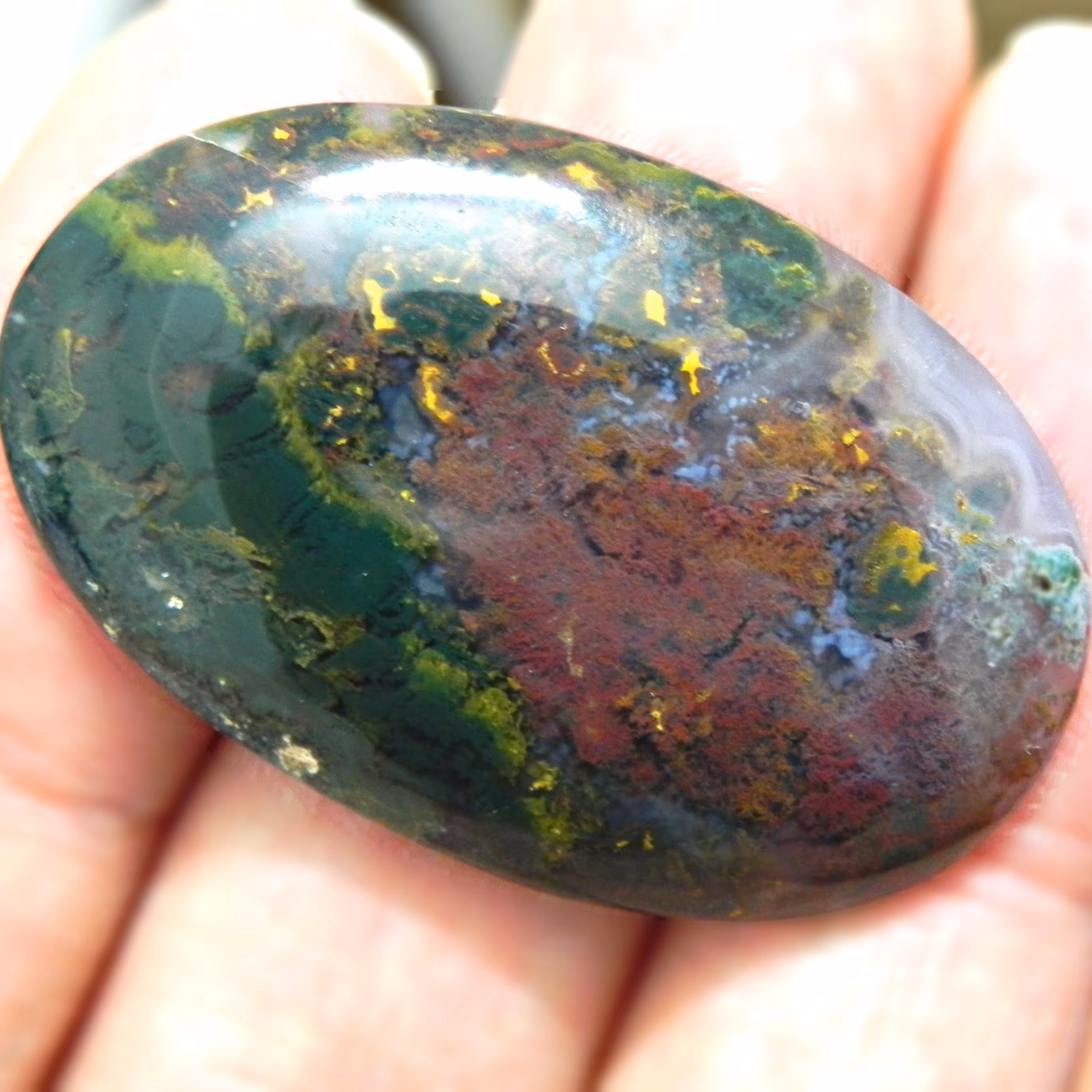 نگین شجر منظره جنگل درشت معدنی 4سانت مناسب گردنی