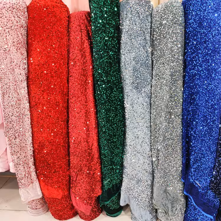 پارچه مخمل پولکی مجلسی