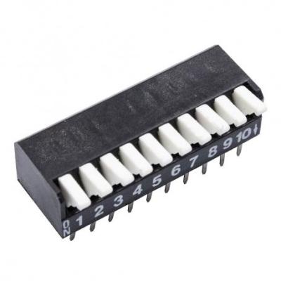 مجموعه 12 عددی دیپ سوئیچ 10 تایی پیانویی تایوانی مشکی DPL-10