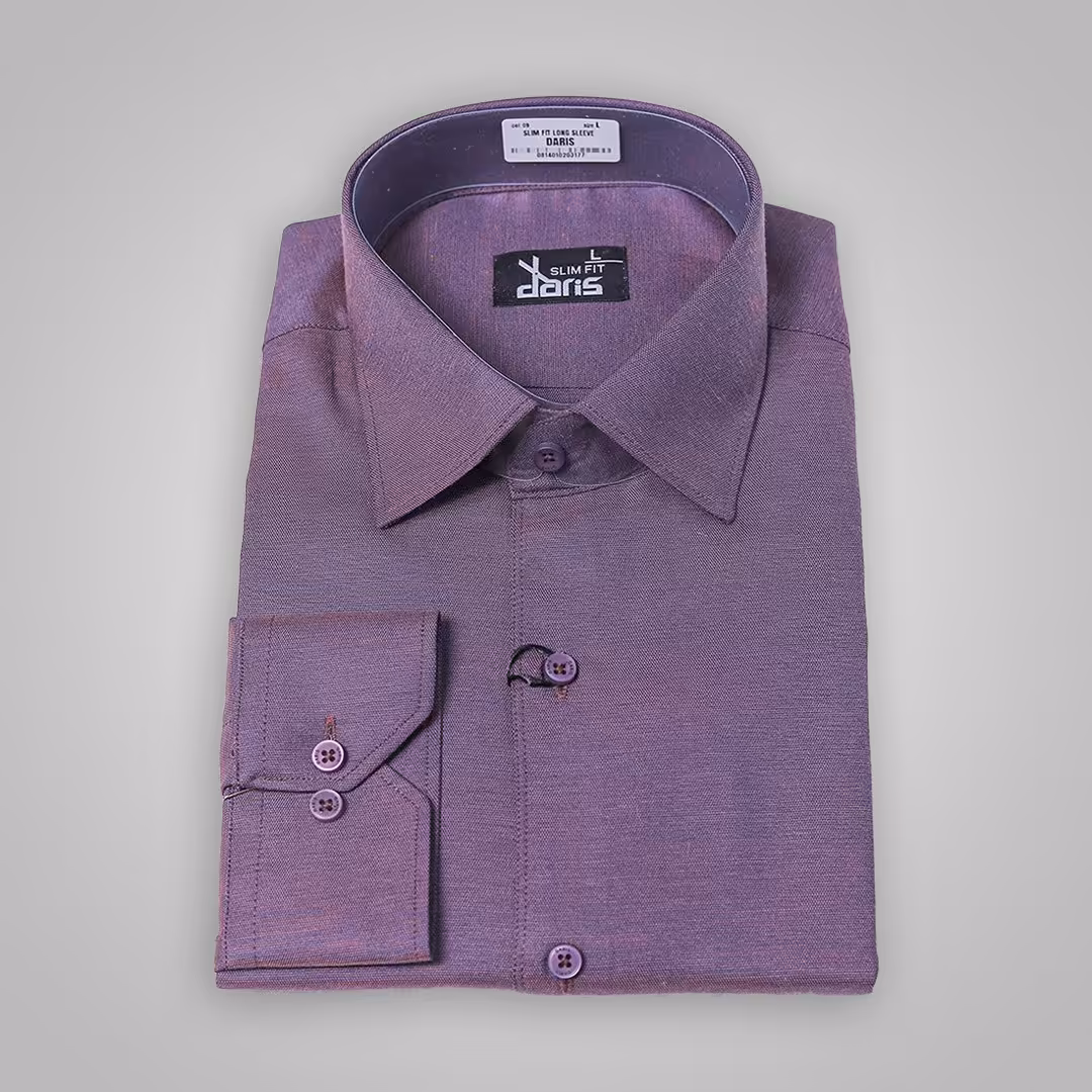 پیراهن مردانه جنس پارچه فلورا رنگ بنفش کد 5140