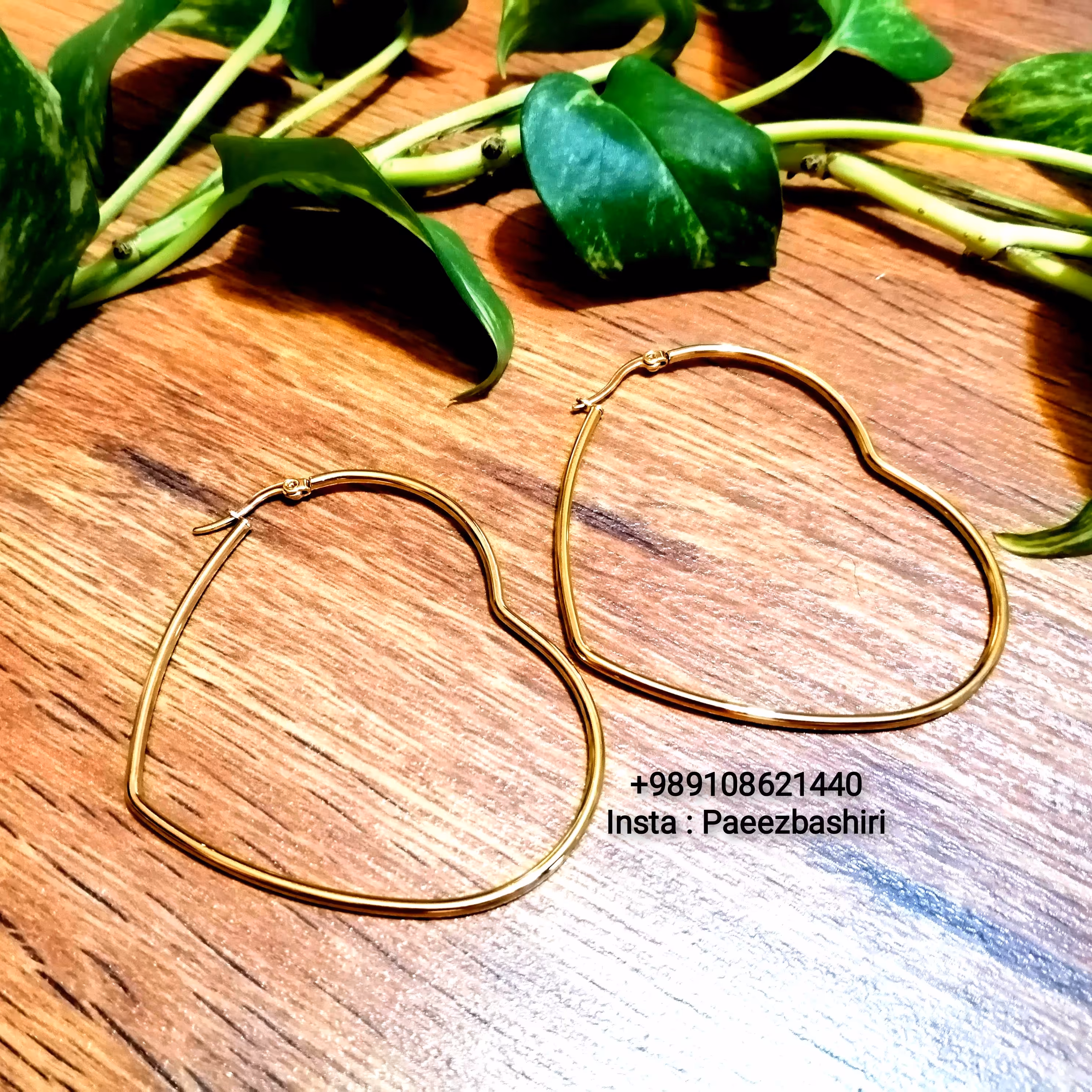 گوشواره حلقه ای  طرح قلب