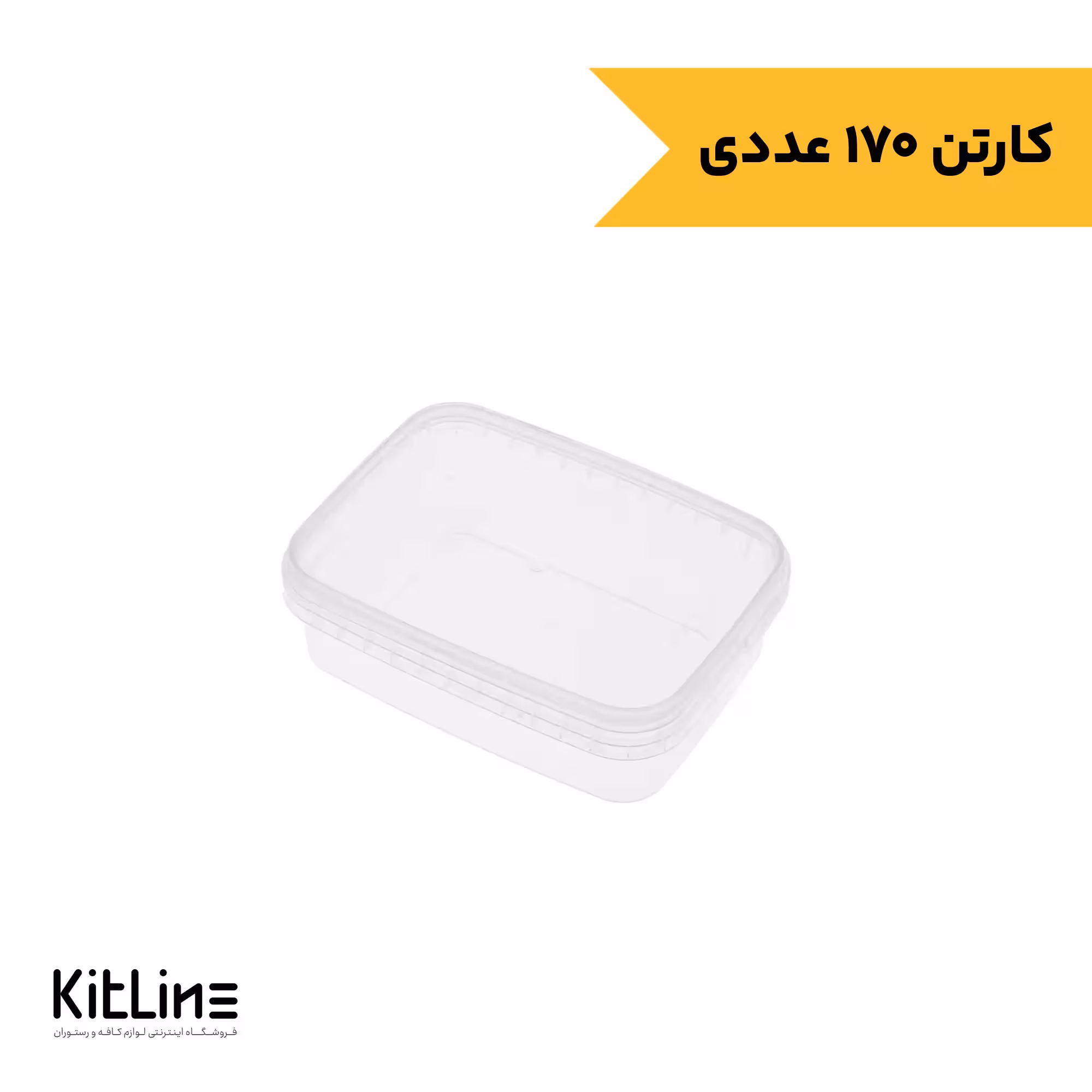 ظرف یکبار مصرف 250 میلی لیتری شفاف همراه درب پولاد پویش (کارتن 170 عددی)