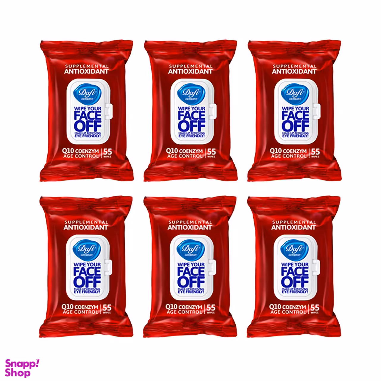 دستمال مرطوب دافی مدل Anti Oxidant مجموعه 6 عددی