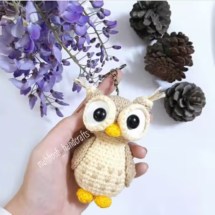 عروسک بافتنی جاسویچی جغد 