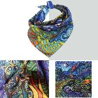 دستمال سر طرح نقاشی اکسپرسیونیسم