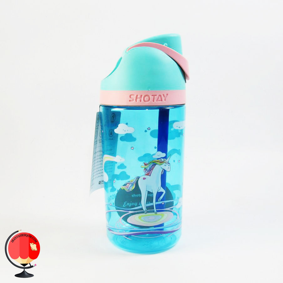 قمقمه دخترانه نی دار طرح یونیکورن شوتای