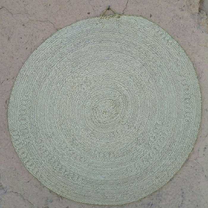 سفره گرد حصیری  ریزبافت قطر یک متر