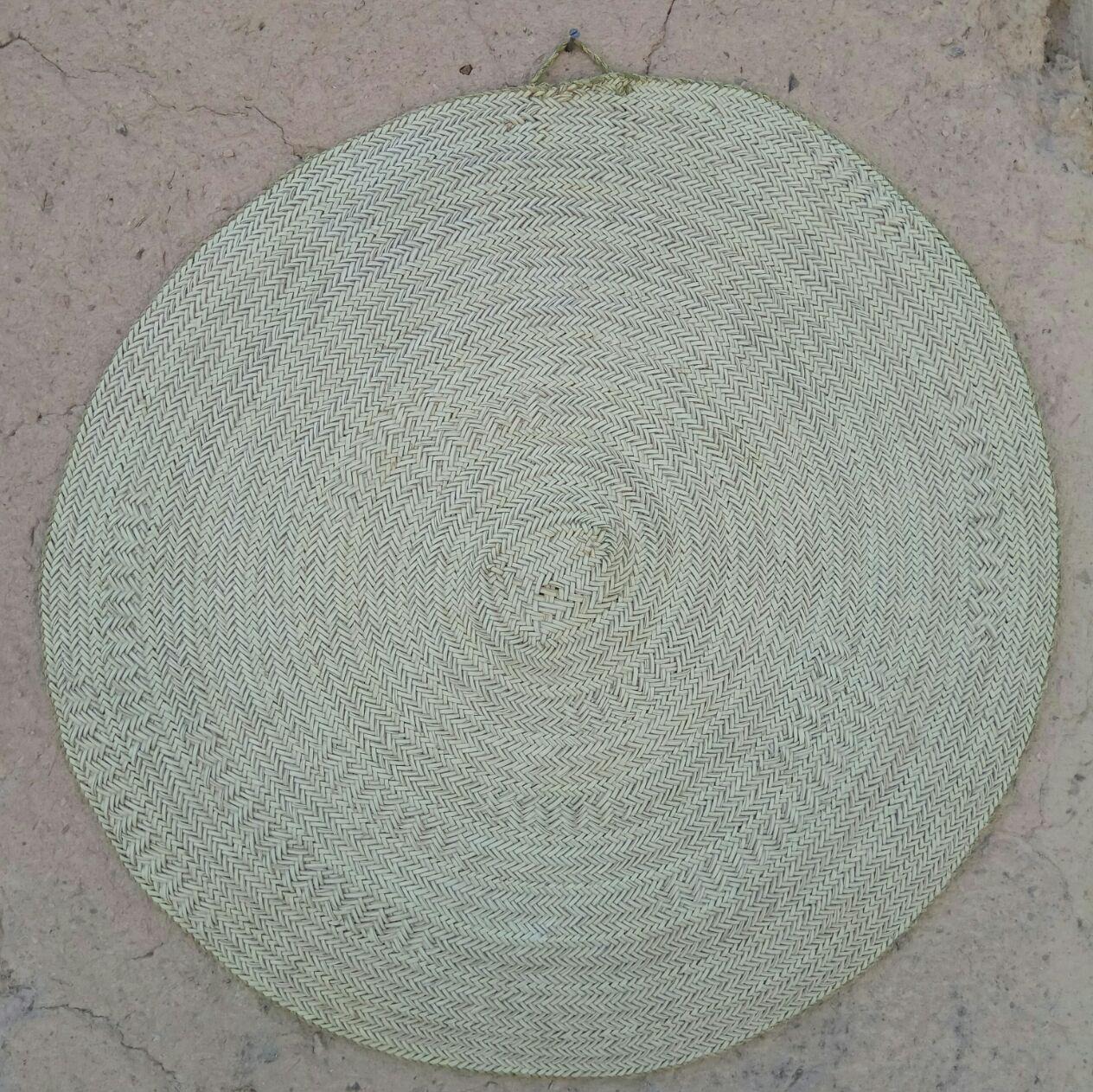 سفره گرد حصیری  ریزبافت قطر یک متر
