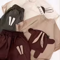 تیشرت شلوارک بیرونی پنبه اعلا و کتان rabbit(