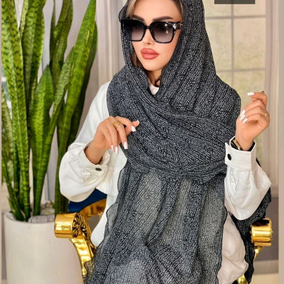 شال حریر پلیسه شنی طرح گندمی