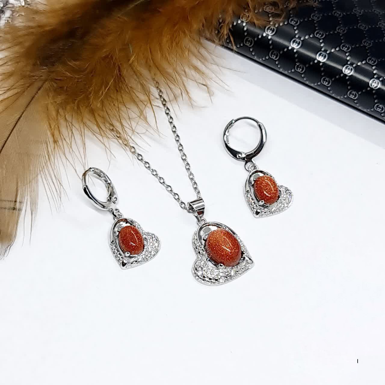 نیم ست قلب جواهر دلربا