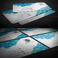 طرح کارت ویزیت شرکت ساختمانی با پس زمینه هندسی - گرافیک با طعم تربچه