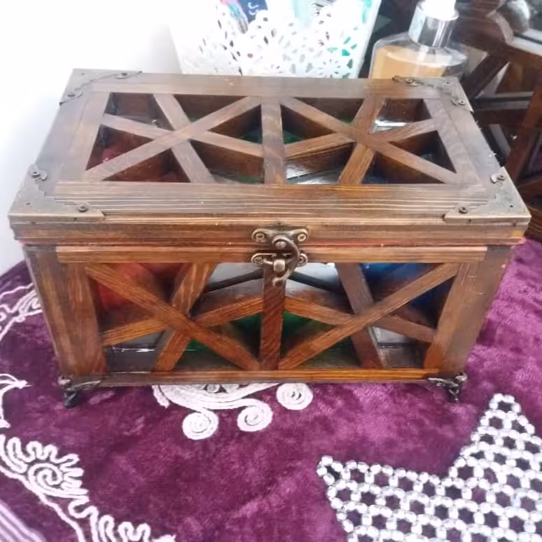 صندوقچه جواهرات گره چینی چوبی