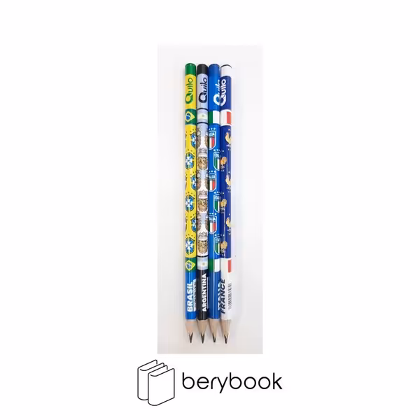 quilo / کوییلو / مداد مشکی / سه گوش / طرح تیم ایتالیا / برزیل / آرژانتین / فرانسه