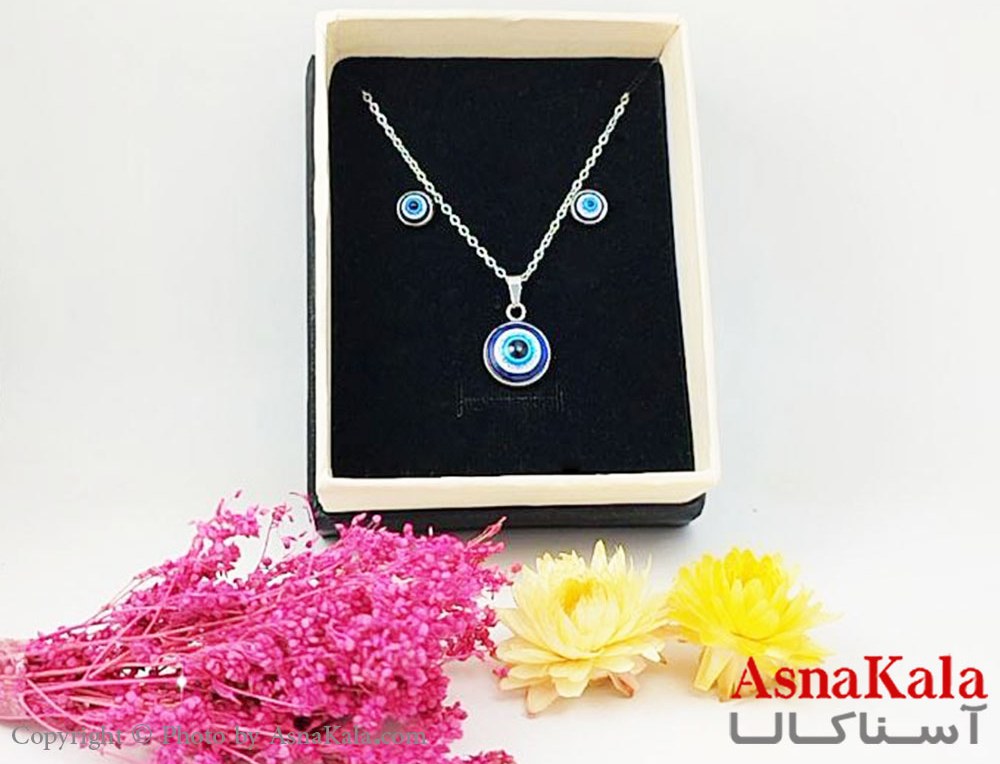 نیمست استیل زنانه طرح چشم نظر کد NIM1484W