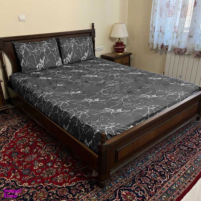 سرویس ملحفه کشدار مدل سرامیکی 2 نفره 3 تکه کد 180