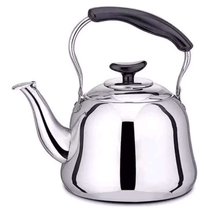 کتری استیل 1 لیتری دسته مشکی جنس درجه یک خارجی کتری الیتری