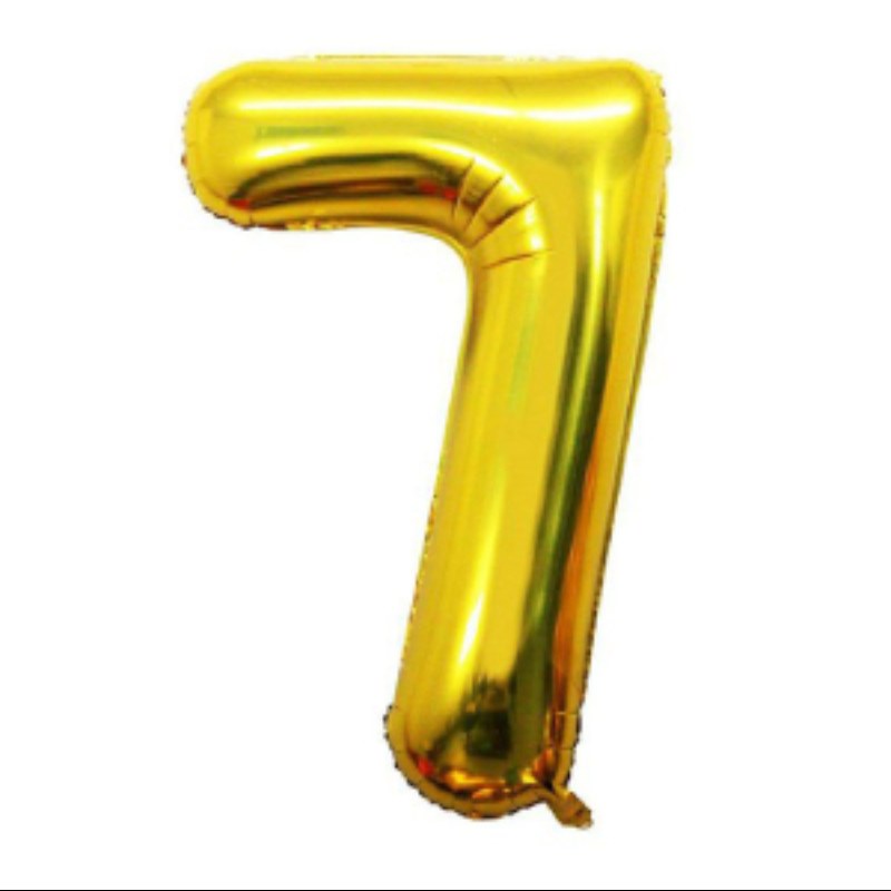 بادکنک فویلی عدد 7 طلایی ایرانی