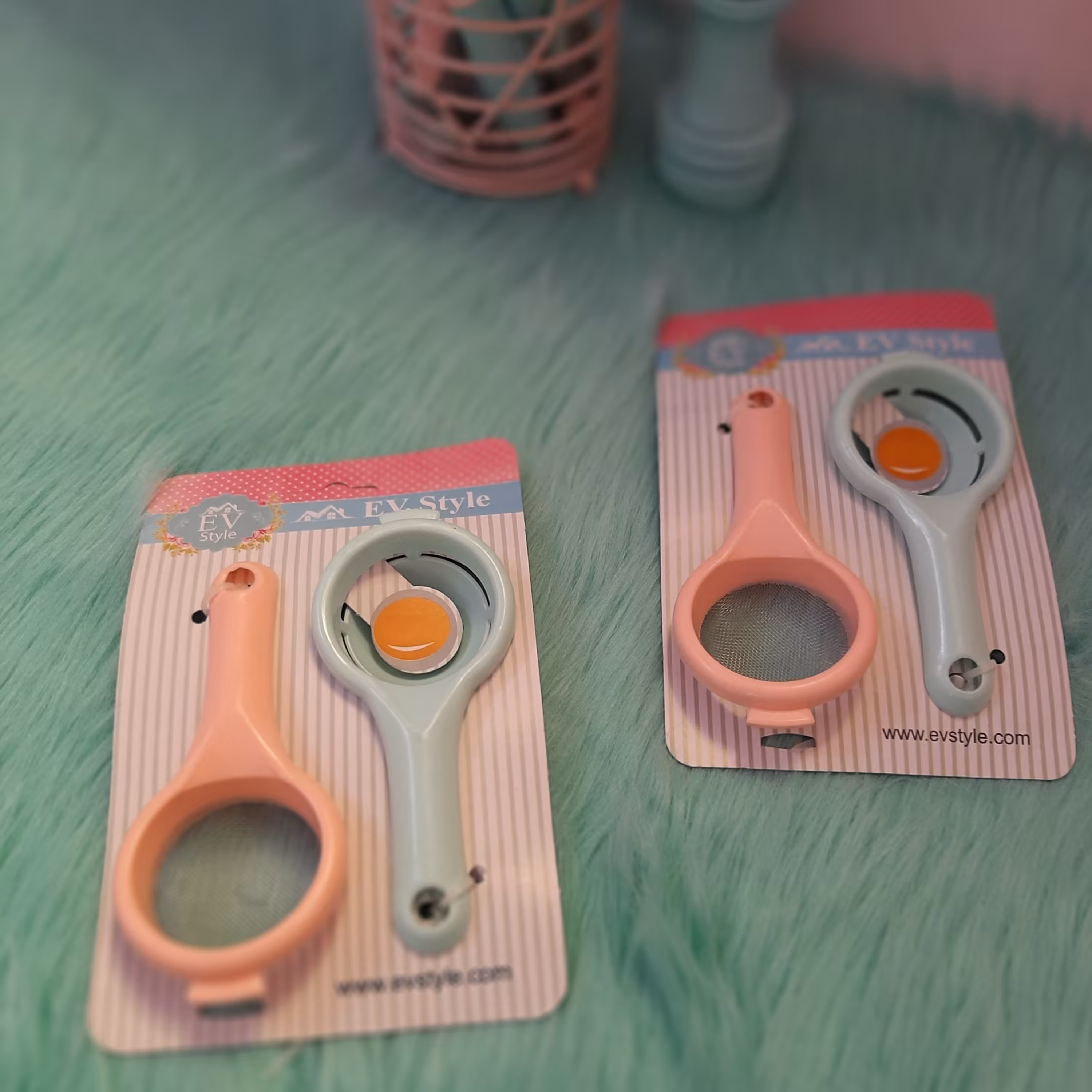 توری چای و زرده گیر تخم مرغ