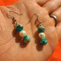 آویز گوشواره مروارید اصل اویز گوشواره مروارید طبیعی خواص مروارید اسکاتلند اویز گوشواره فیروزه اصل گوشواره ضد حساسیت فلزی