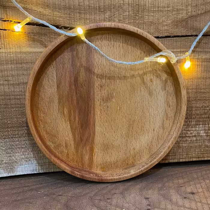 بشقاب چوبی میوه خوری چوب راش گرجستان قابل شستشو 