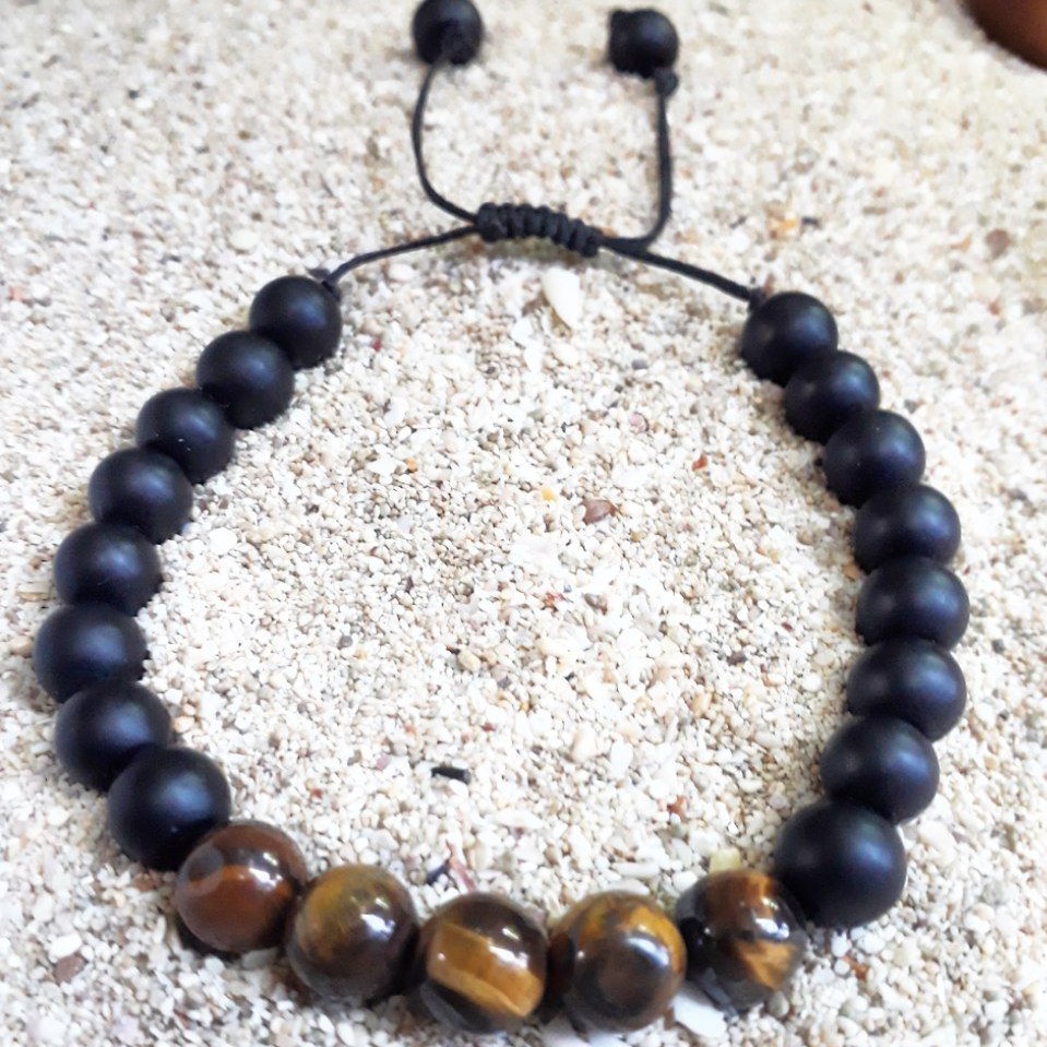 دستبند فری سایز اسپورت چشم ببر طلایی و اونیکس کد 282 E به همراه ارسال رایگان