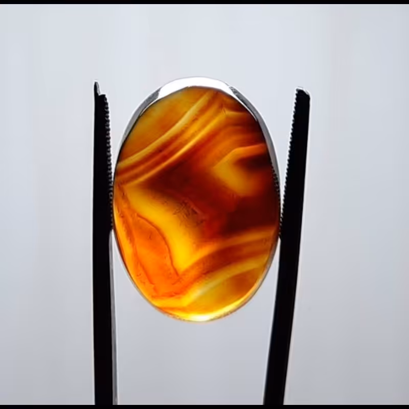 نگین عقیق سلیمانی آبدار خاص و معدنی بدون مشابه 