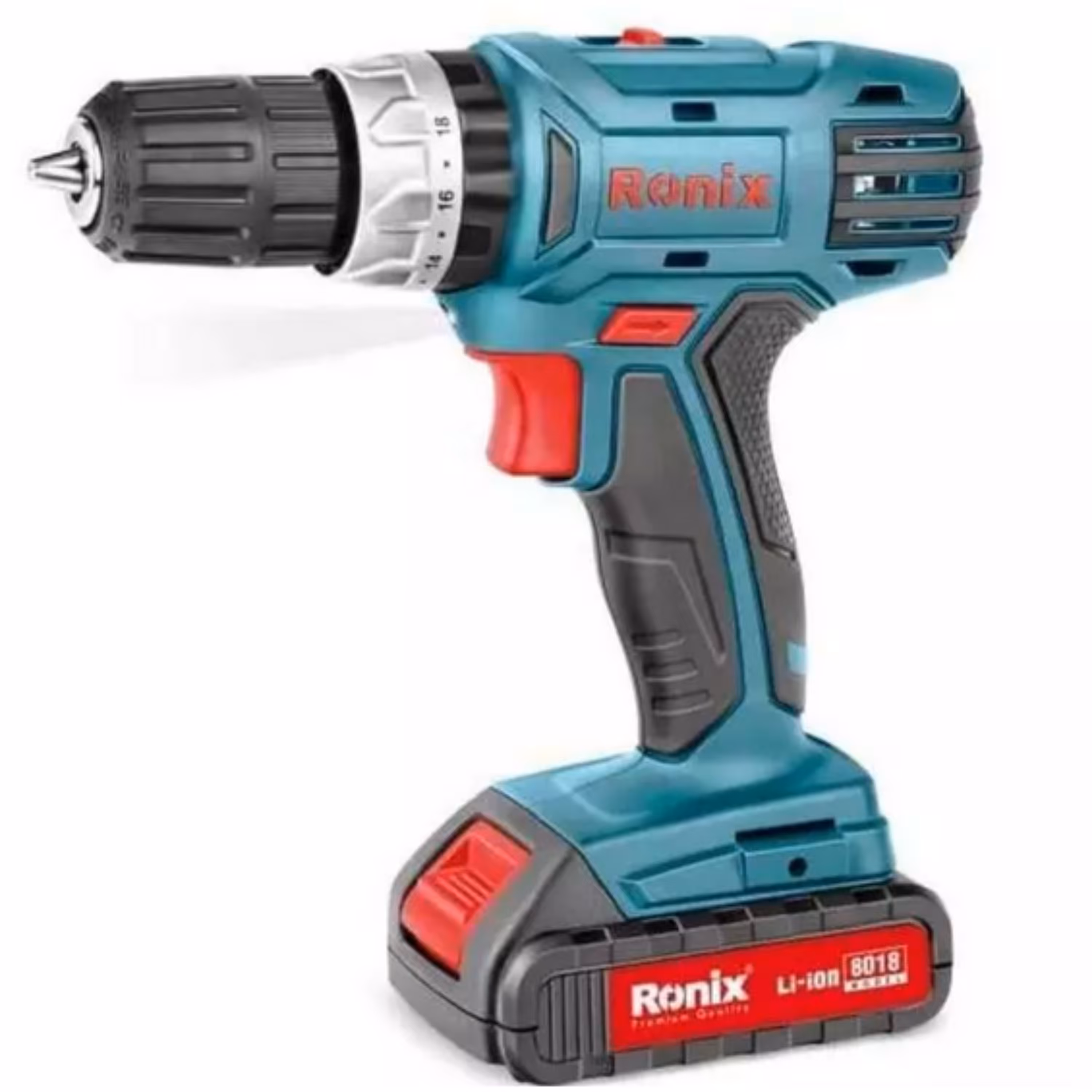 دریل پیچ گوشتی چکشی شارژی مدل 8018 رونیکس  18 ولت به همراه کیف