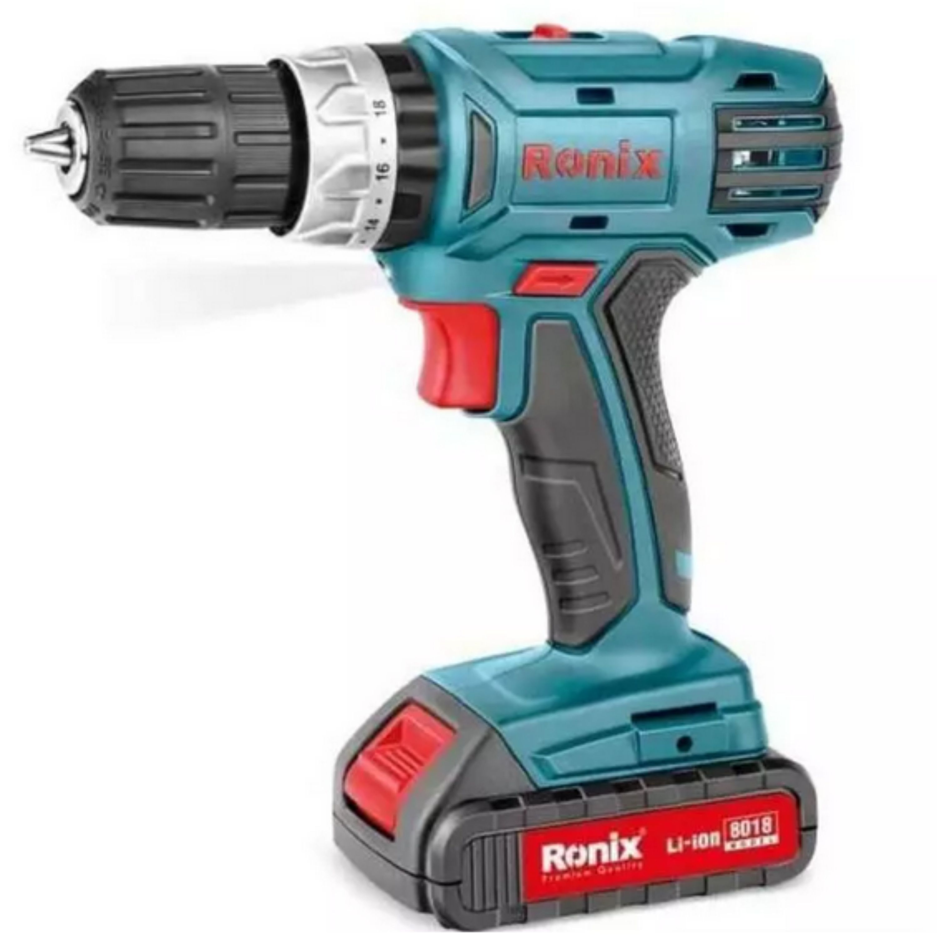 دریل پیچ گوشتی چکشی شارژی مدل 8018 رونیکس  18 ولت به همراه کیف