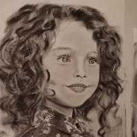 نقاشی سیاه قلم طرح کودک ابعاد  30 در40