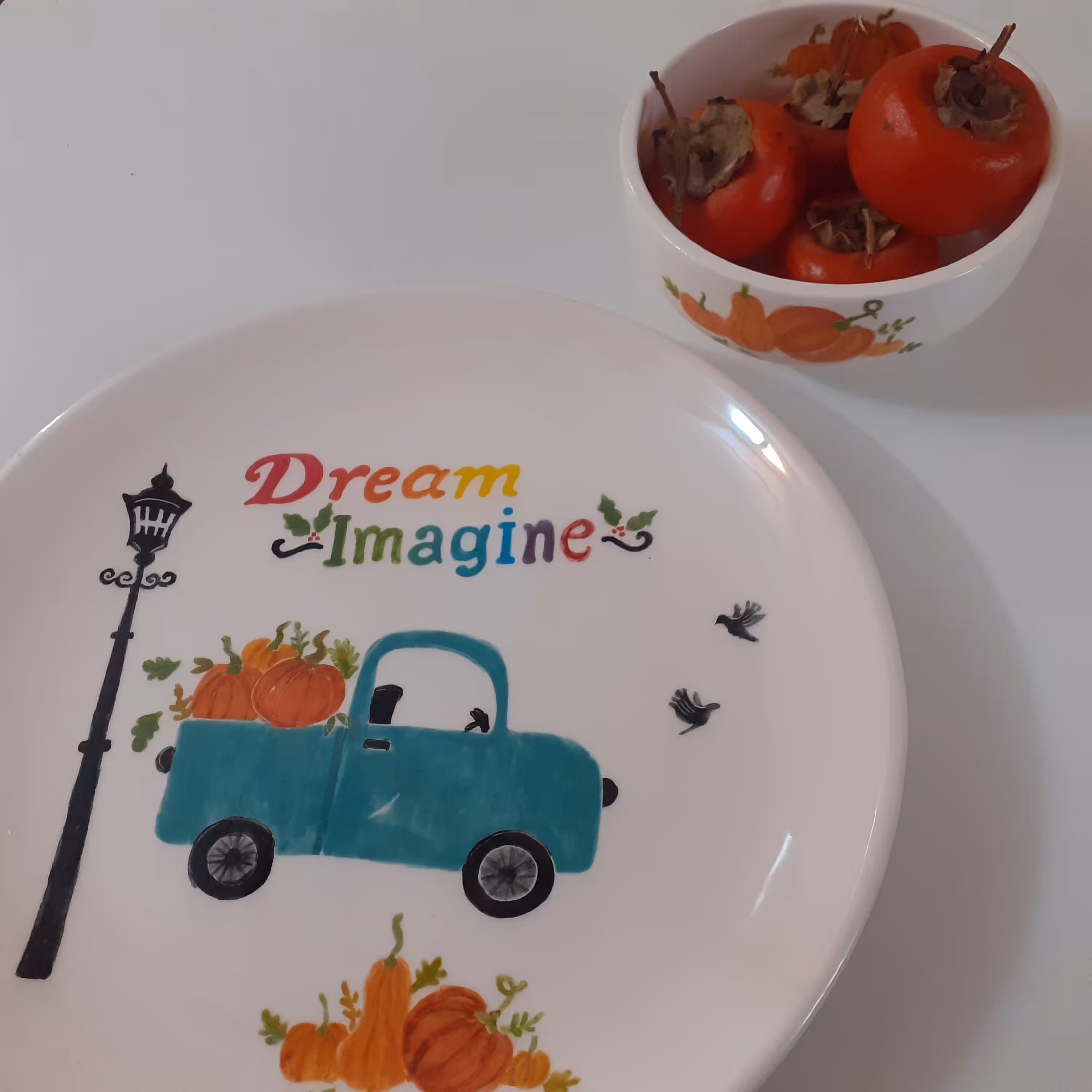 بشقاب بزرگ و پیاله مدل خوشگللللل پاییزی