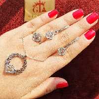 نیمست ترند و خاص جواهر نقره925 ابکاری طلا کاملامشابه طلا