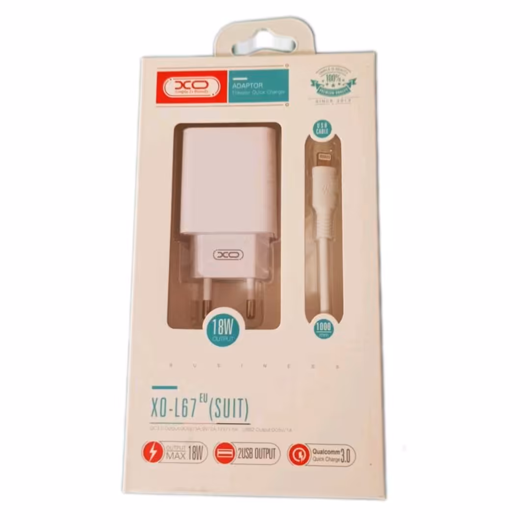 فست شارژر  دوپورته  آیفون مدل xol67 رنگ سفید در اکسسوری و لوازم جانبی عطائی