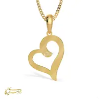 آویز گردنبند جواهری میکا طرح قلب فانتزی طلا 18 عیار کد 06103220050