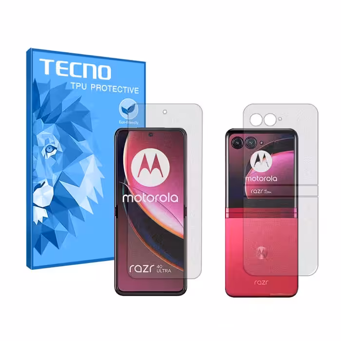 گلس صفحه نمایش و پشت گوشی موتورولا Razr 40 Ultra مدل مات برند تکنو کد SS