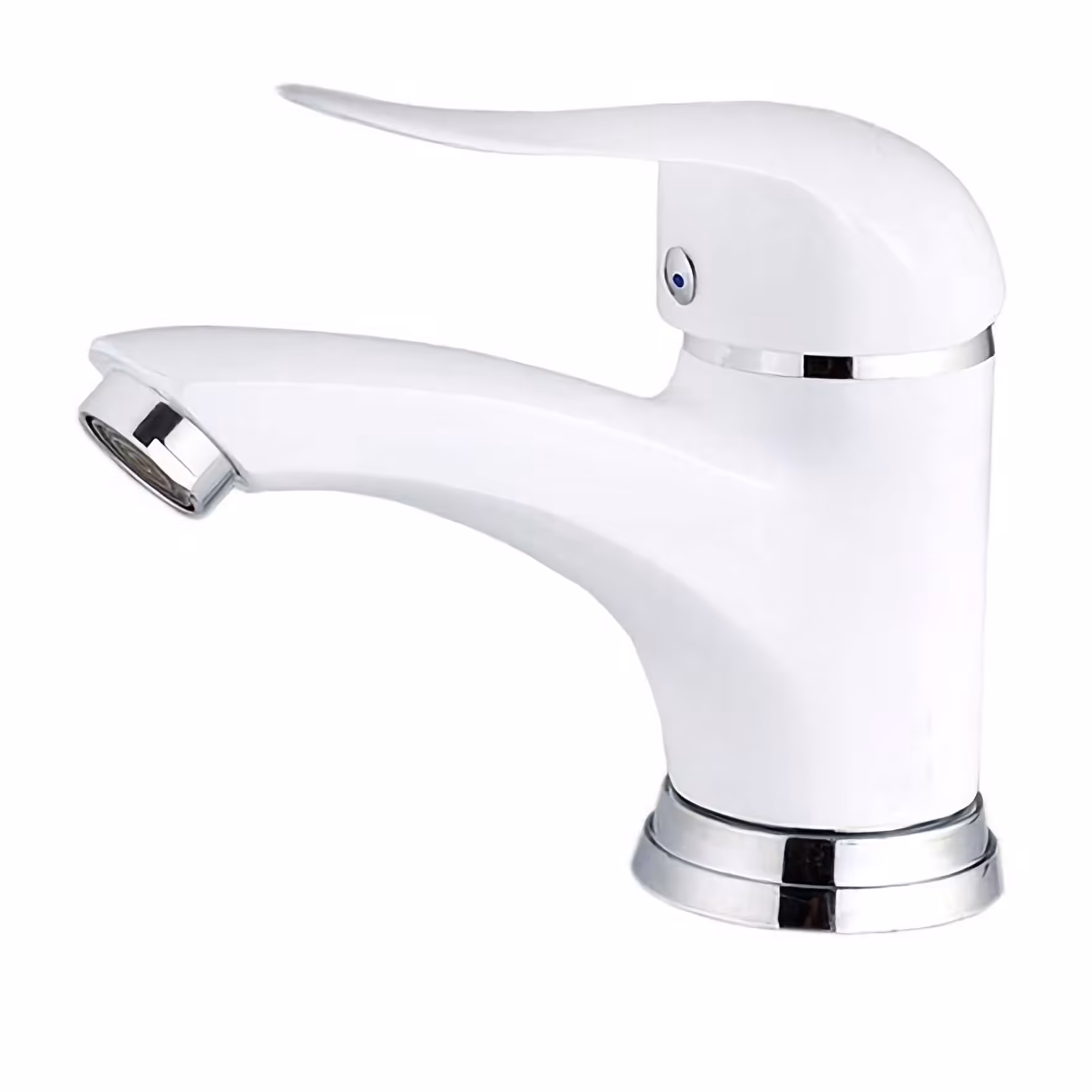 شیر روشویی کارتریج 40 دسته اردکی سفید کروم مناسب برای سرویس بهداشتی 