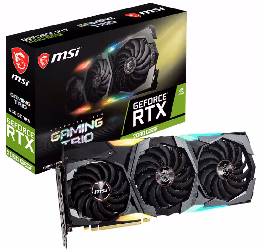 کارت گرافیک ام اس آی مدل GeForce RTX 2080 SUPER GAMING TRIO با حافظه 8 گیگابایت