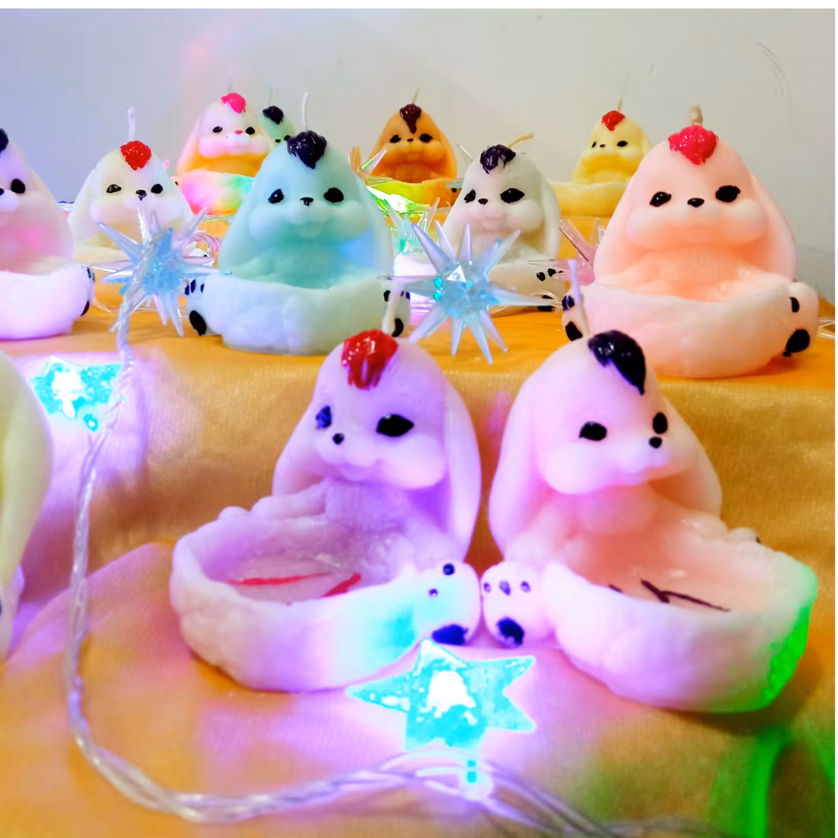 شمع سال مدل خرگوش سبد دار  یک عدد